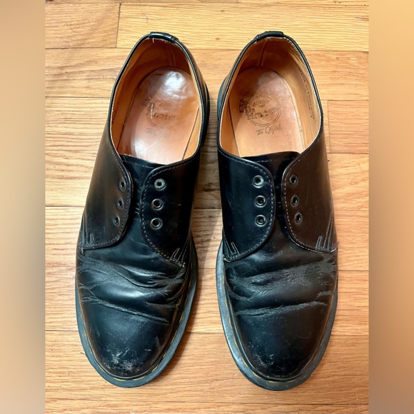 Dr. Martens Shoes - Dr. Martens 90s vintage Gibson 3-eye Black Leather Shoes